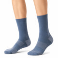 Calze sportive 43-46 in maglia blu ardesia a coste