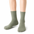 Calzini a costine verde salvia taglia 39-42 in maglia per uso quotidiano