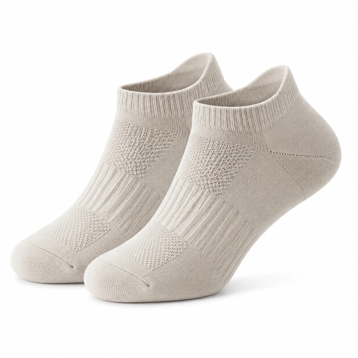 Calzini alla caviglia 39-42 in tessuto beige a maglia elasticizzata