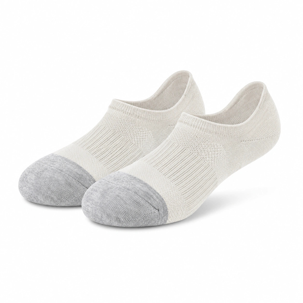 Calzini fantasmini 35-38 in tessuto a maglia beige e grigio - stile casual traspirante